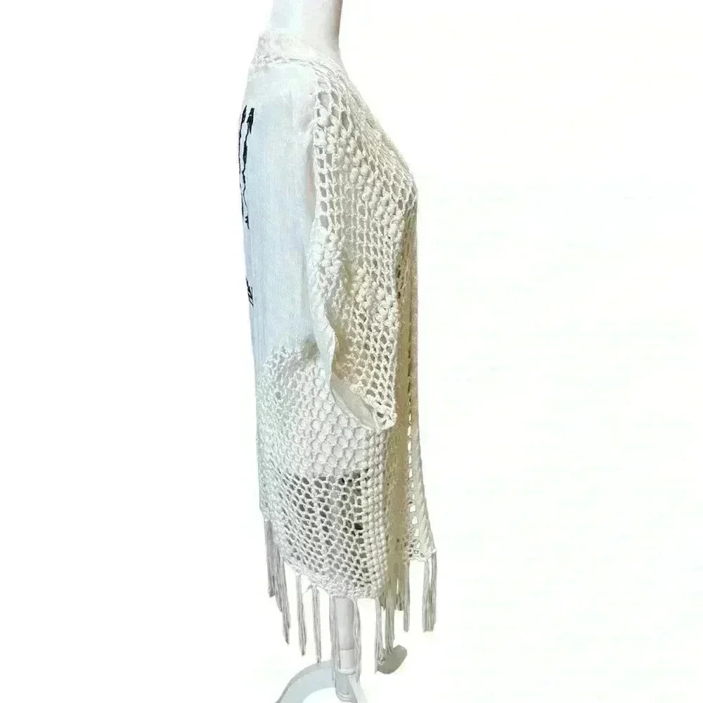 Westbound Crochet Tribal Kimono Size M - Picture 4 of 6
